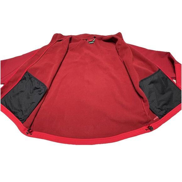 LL Bean Jacket Men's Large Red Soft Shell Full Zip Fleece Lined Outdoor Hiking - Picture 9 of 13